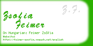 zsofia feimer business card